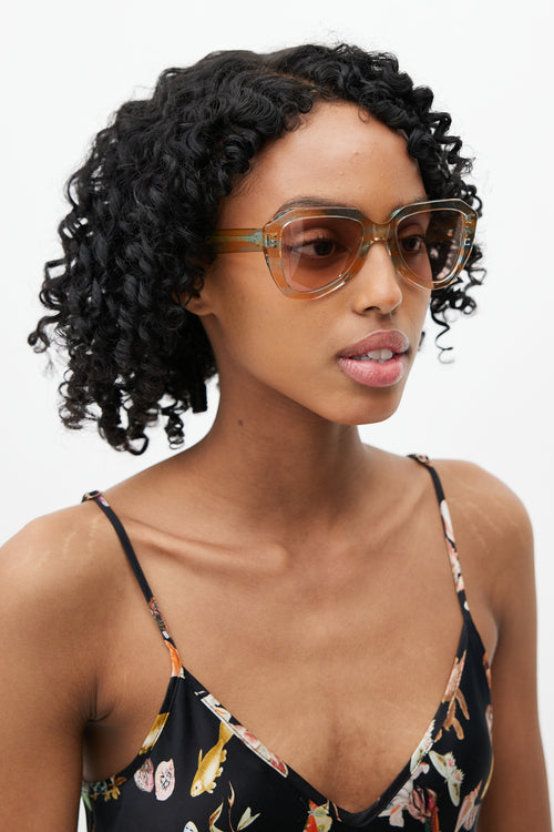 Celine Pink & Blue CL40046U Striped Sunglasses