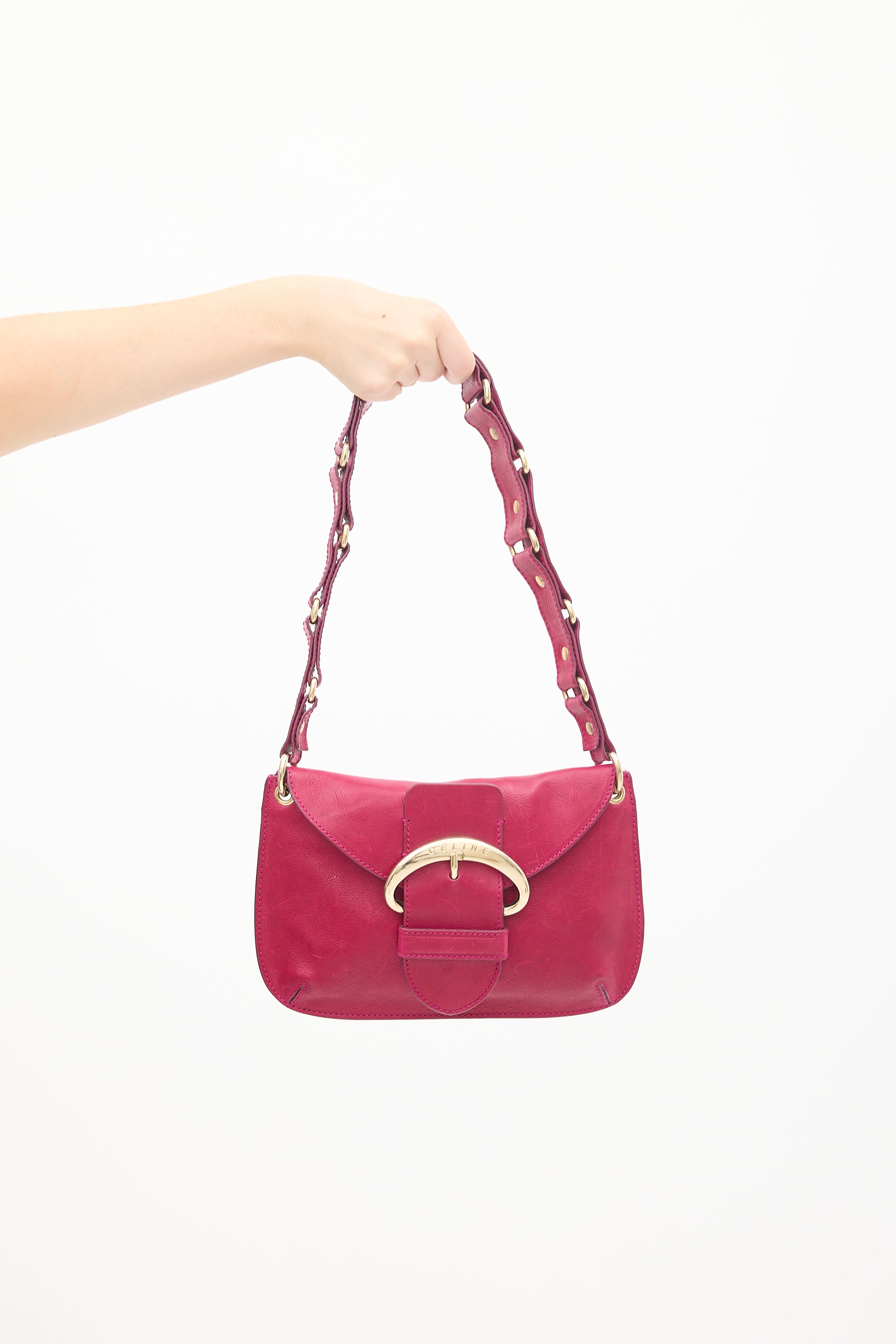 Celine Pink Leather Studded Bag