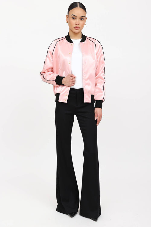 Celine Satin Teddy Bomber Jacket