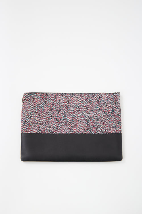 Celine Tweed Logo Pouch