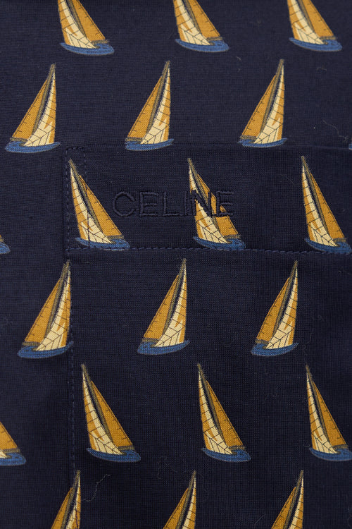 Celine Vintage Sailboat Polo