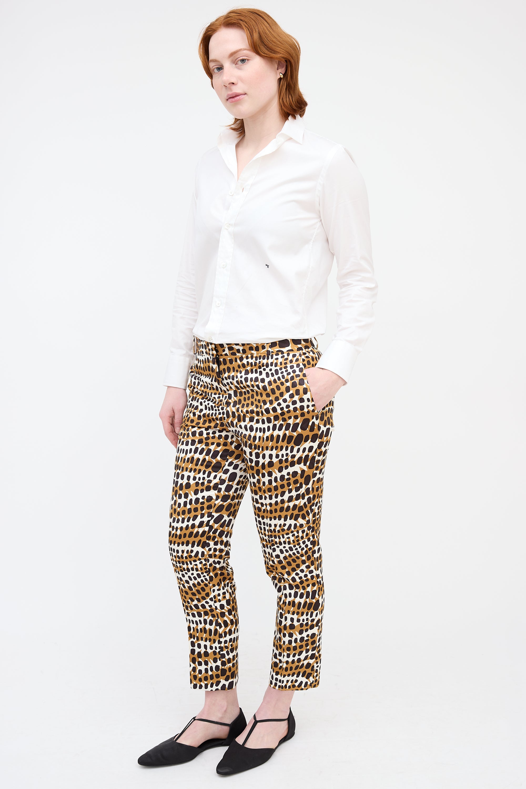 Celine Printed Slim Trouser
