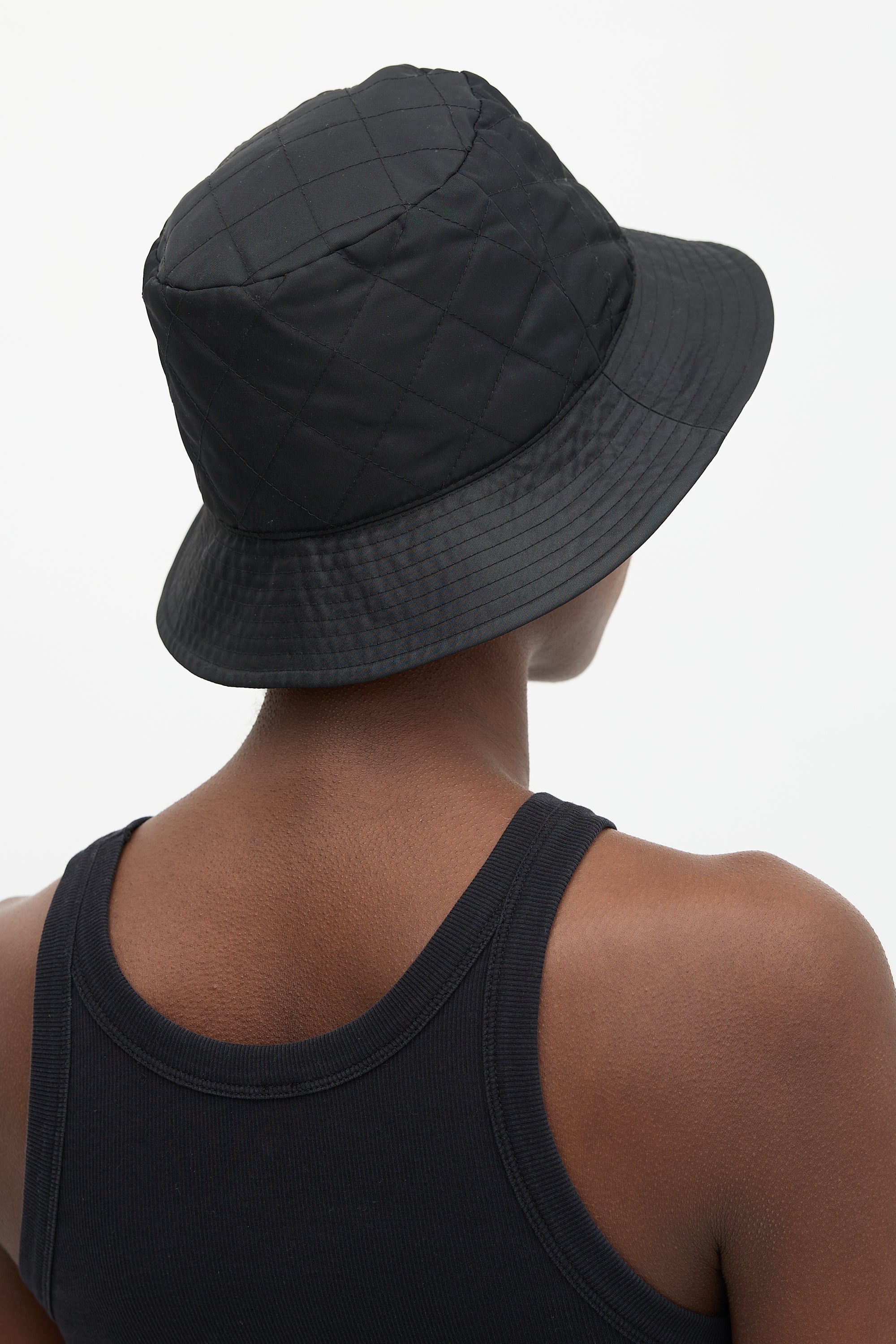 Celine Quilted Logo Bucket Hat