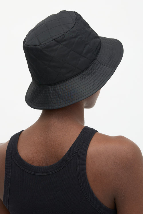 Celine Quilted Logo Bucket Hat