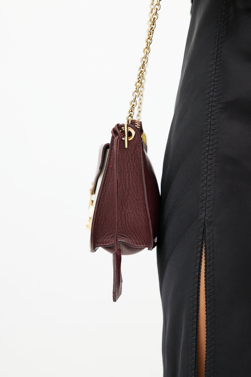 Celine Red & White Leather Bag