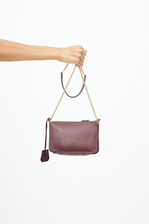 Celine Red & White Leather Bag