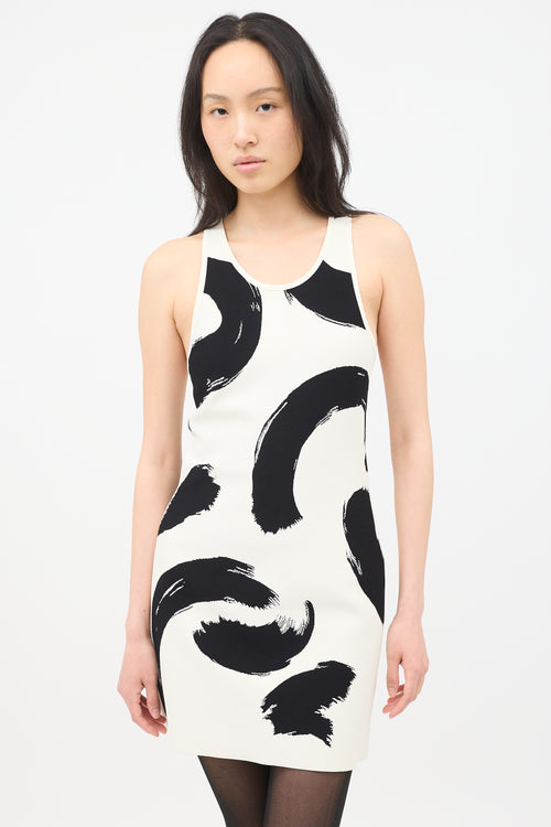 Celine SS 2014 Knit Brush Stroke Mini Dress