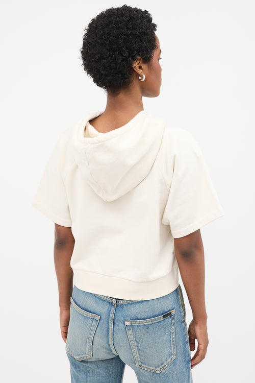 Celine Short Sleeve Logo Hoodie