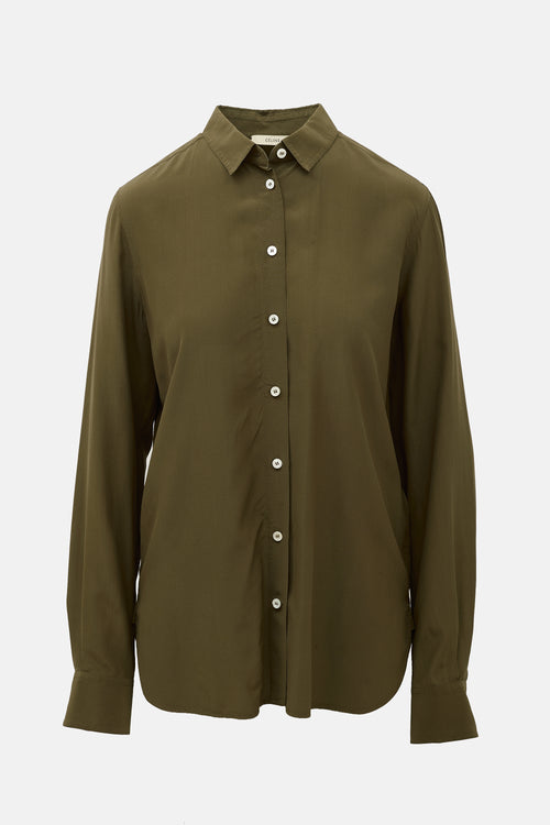 Celine Silk Button Up Blouse