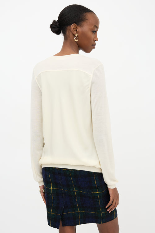 Celine Silk Panel Sweater