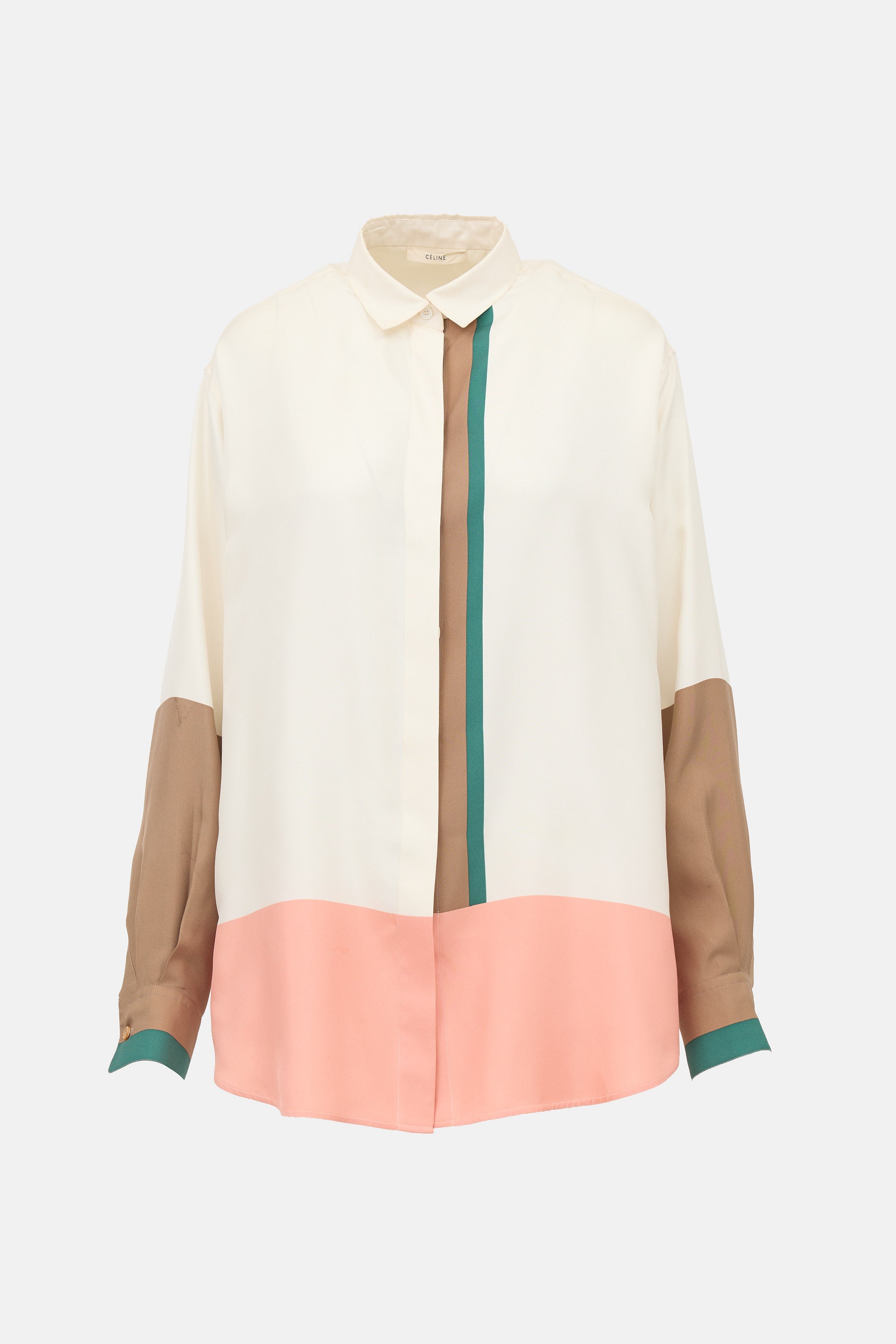 Celine Silk Colour Block Shirt