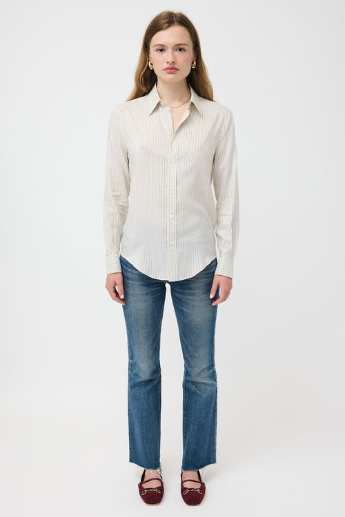 Celine Silk Pinstripe Shirt