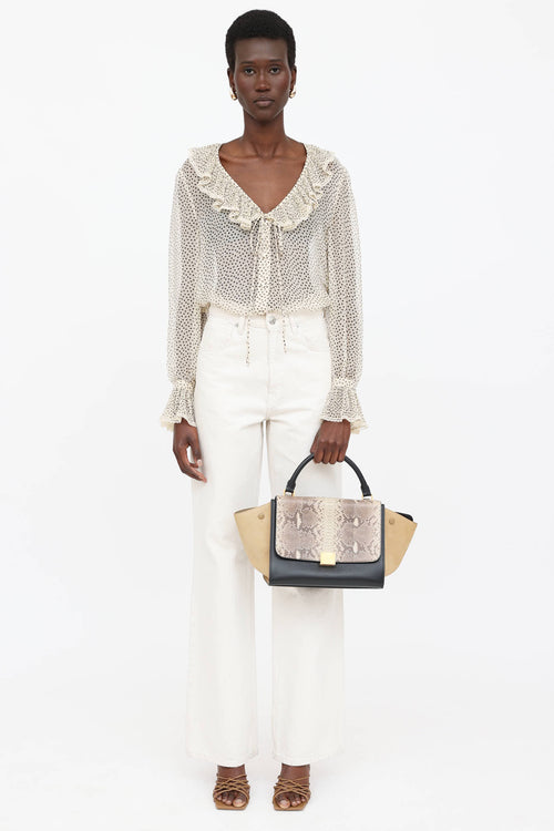 Celine Small Leather Trapeze Bag