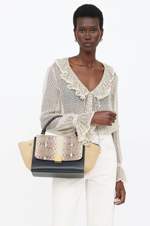 Celine Small Leather Trapeze Bag