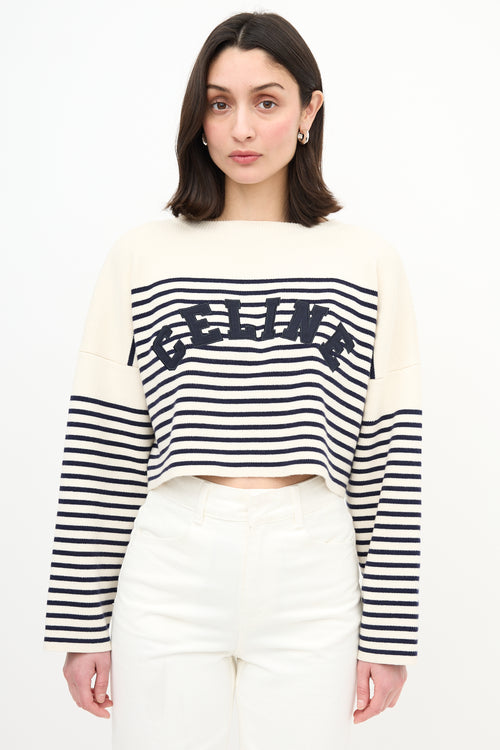 Celine Striped Logo Sweater