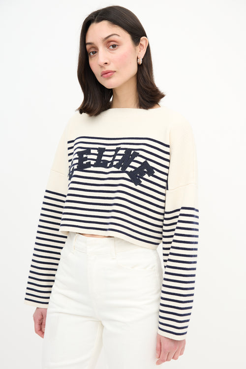 Celine Striped Logo Sweater
