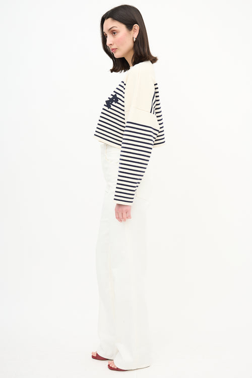 Celine Striped Logo Sweater