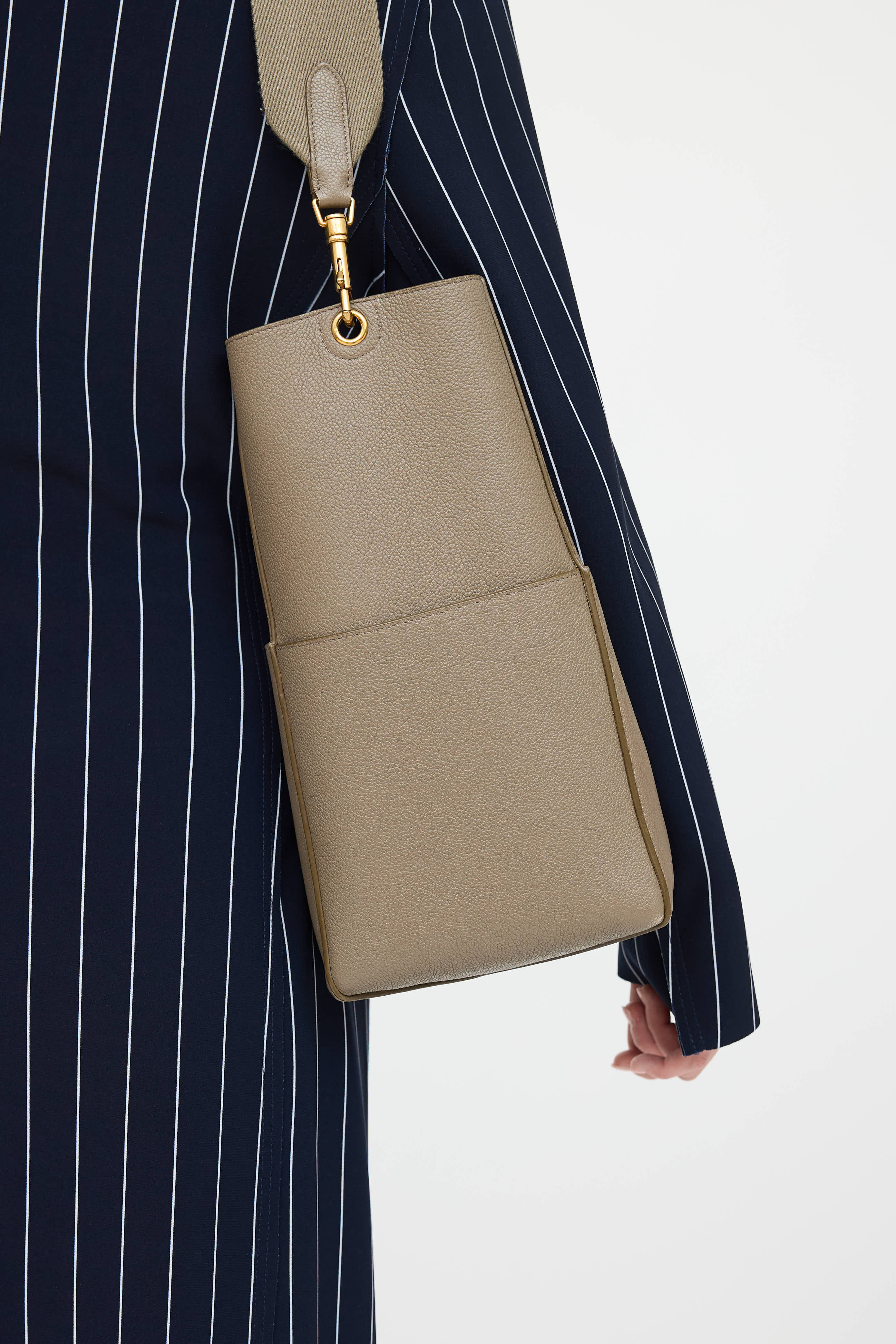 Celine 2023 Sangle Grained Bucket Bag