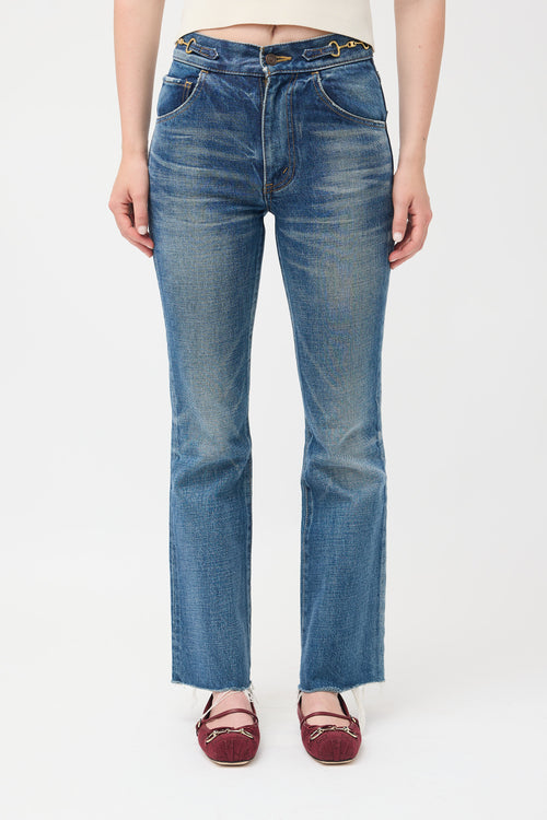 Celine Triomphe Flared Leg Jeans
