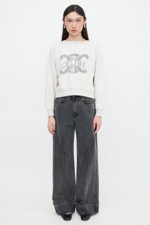 Celine Triomphe Logo Sweatshirt