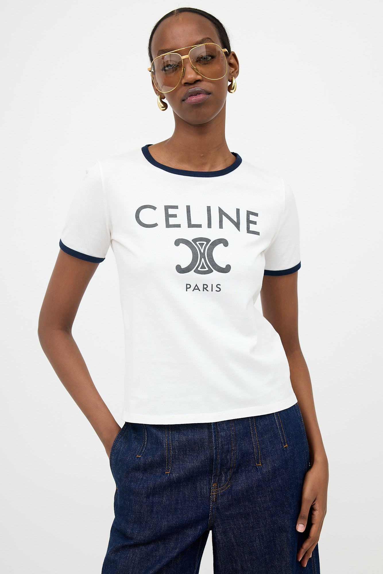 Celine Triomphe Logo T-Shirt