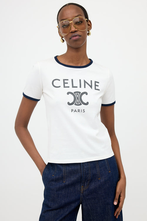 Celine Triomphe Logo T-Shirt