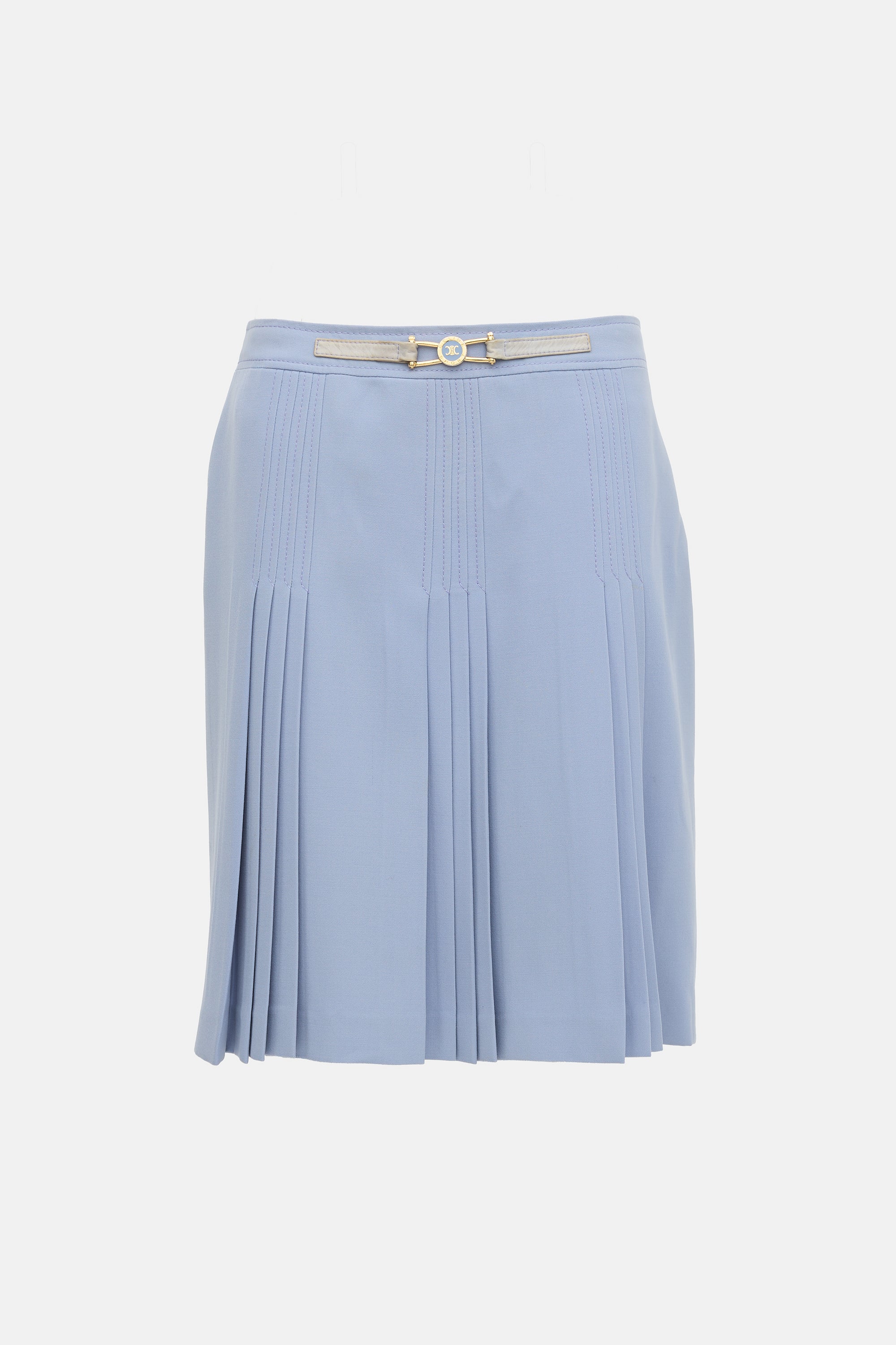 Celine Vintage Pleated Midi Skirt
