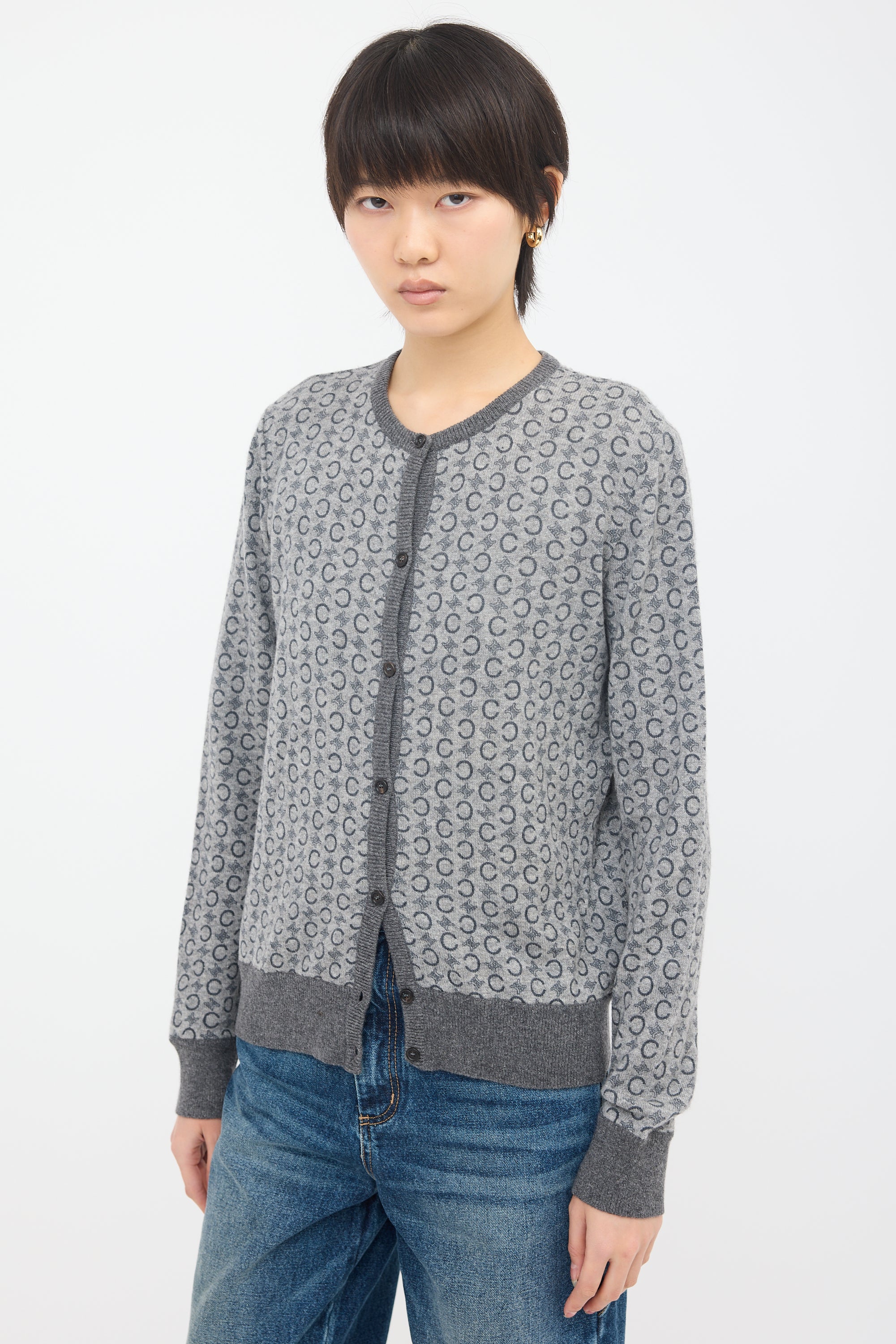 Celine Vintage Triomphe Cardigan
