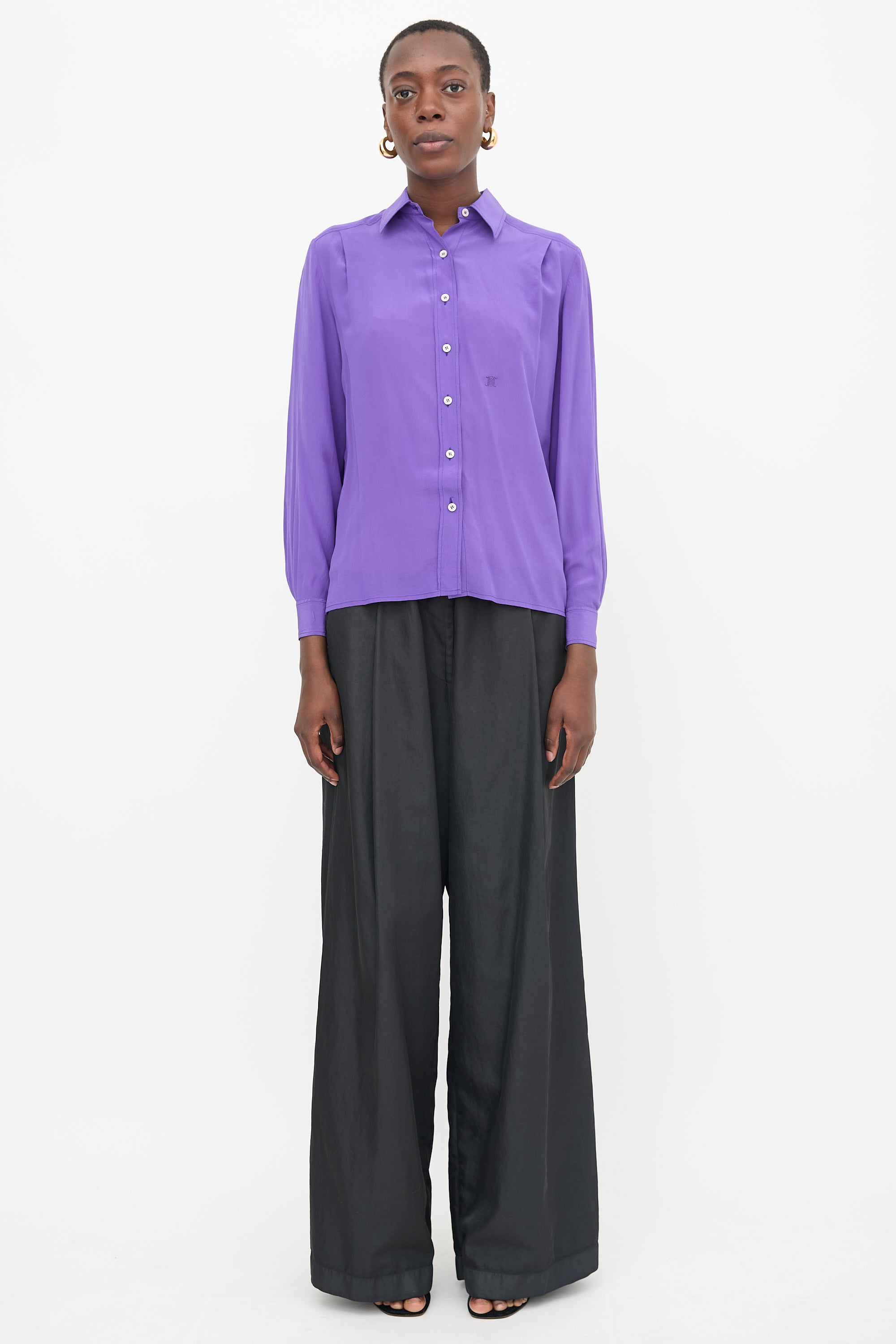 Celine Vintage Silk Triomphe Blouse
