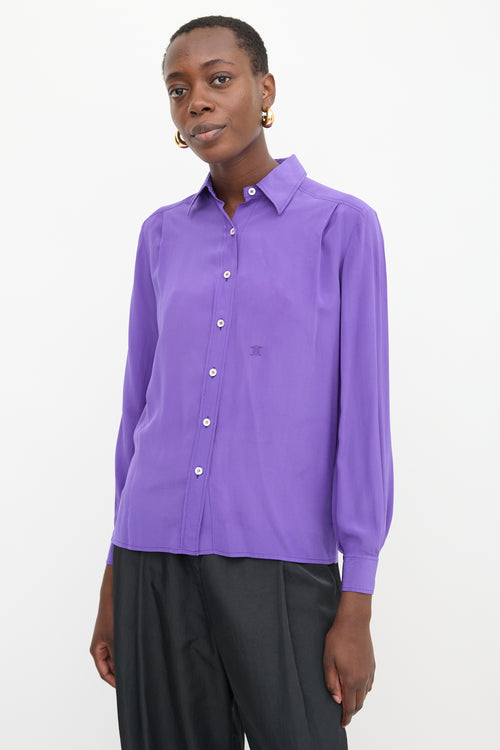 Celine Vintage Silk Triomphe Blouse