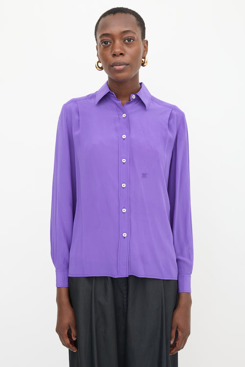 Celine Vintage Silk Triomphe Blouse