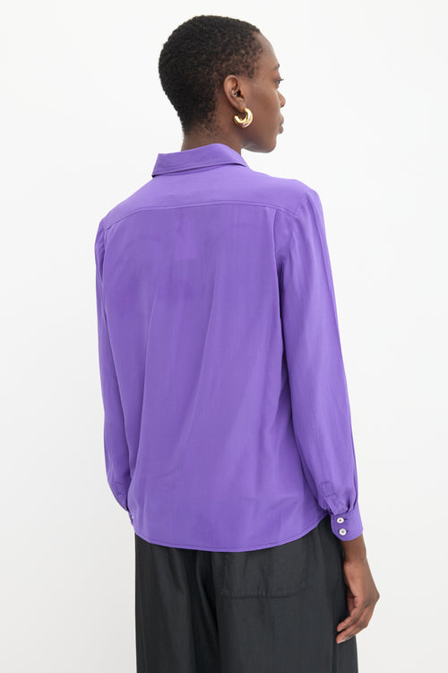 Celine Vintage Silk Triomphe Blouse