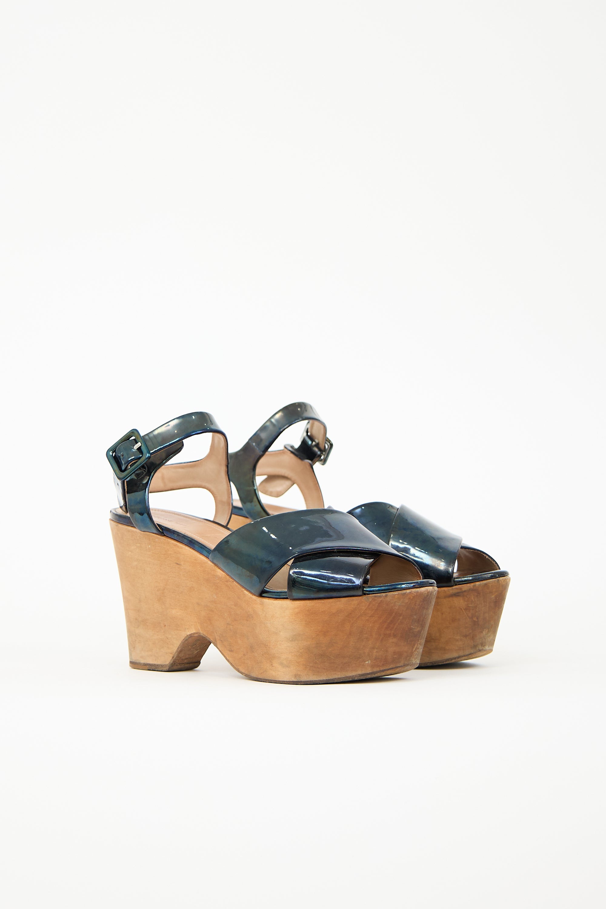 Celine Leather Wedge Sandal