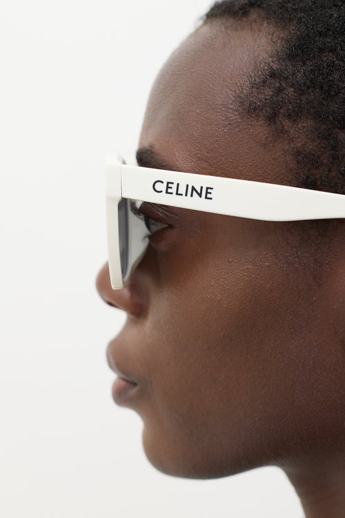 Celine White & Black CL40198F Sunglasses