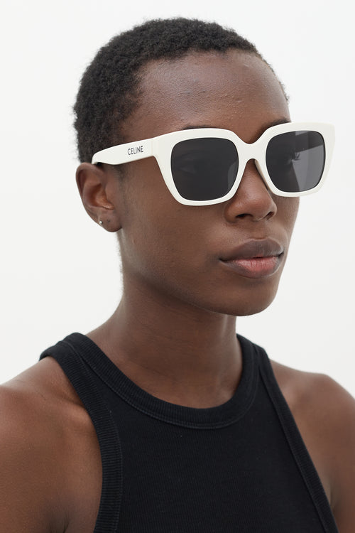 Celine White & Black CL40198F Sunglasses
