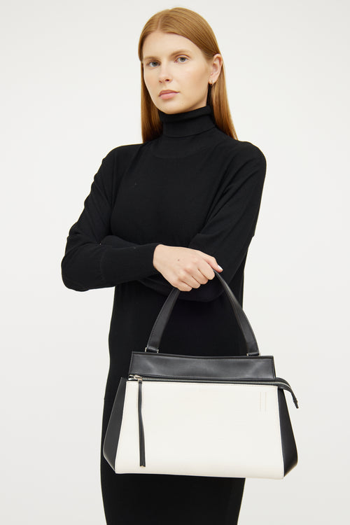 Celine Black White Edge Shoulder Bag