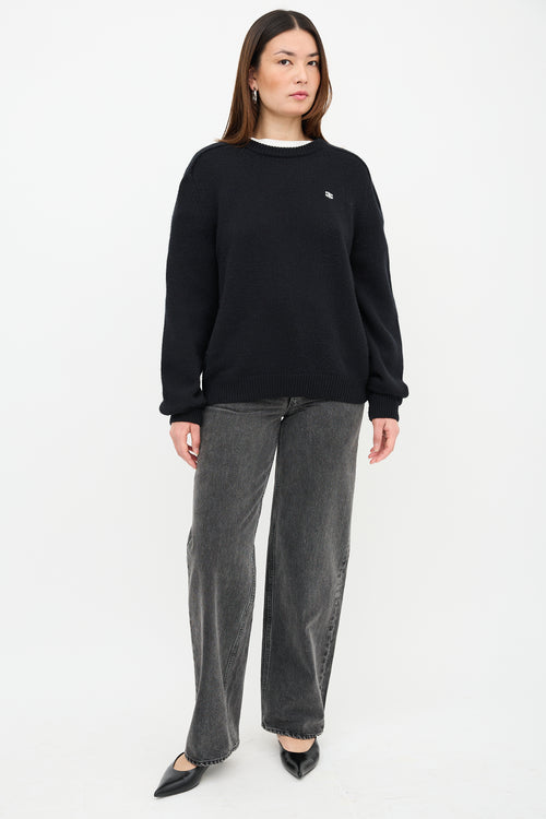Celine Wool Triomphe Logo Sweater