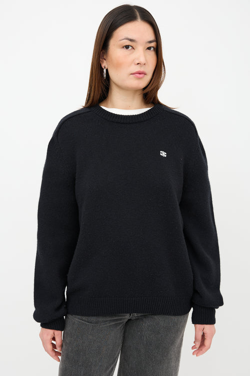Celine Wool Triomphe Logo Sweater
