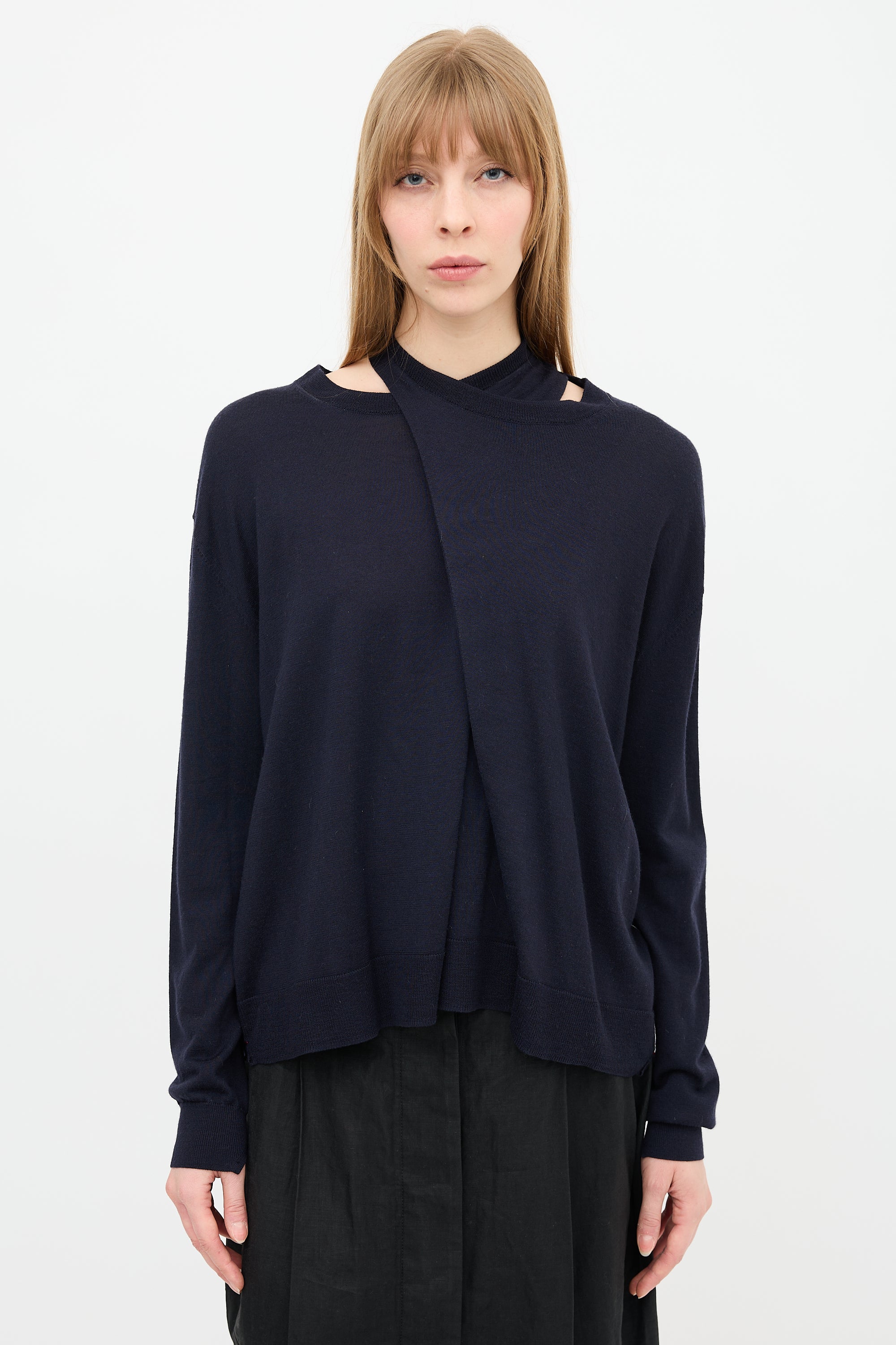 Celine Wool & Silk Layer Sweater