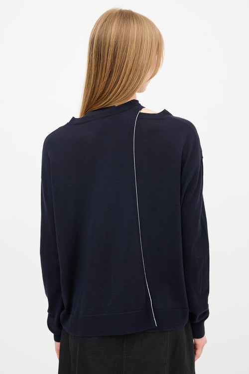 Celine Wool & Silk Layer Sweater