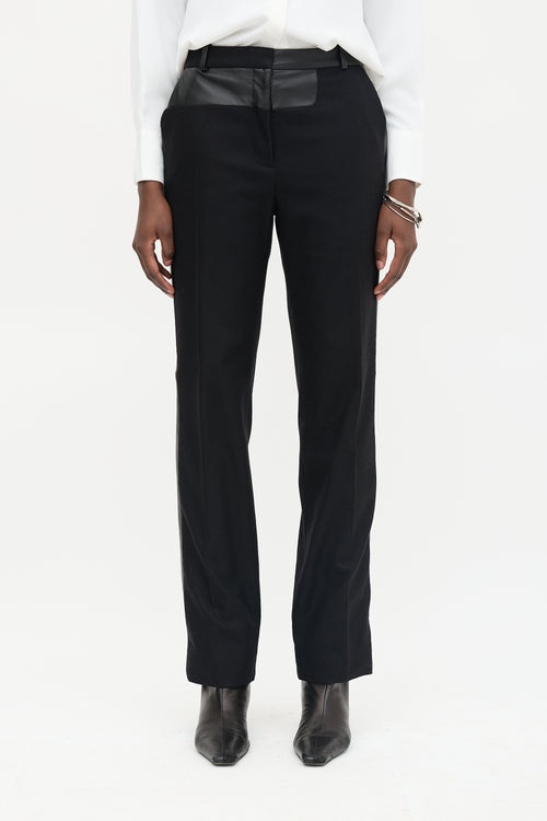 FW 2011 Wool & Leather Panel Trouser