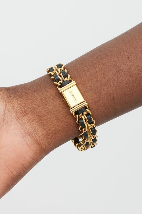 Chanel 1987 18K Yellow Gold & Black Premiere Iconic Chain Watch