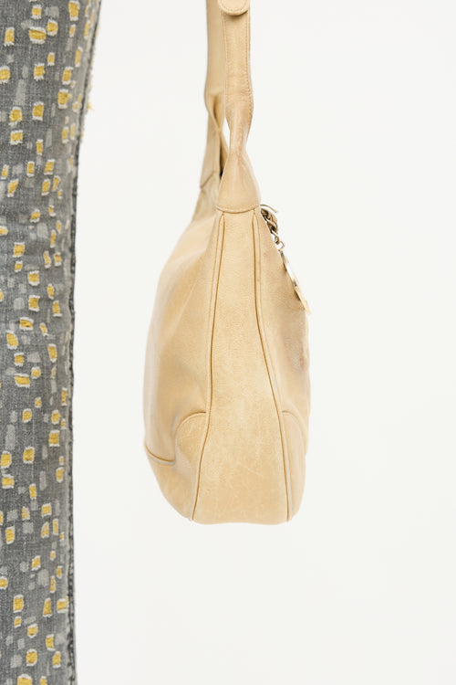 Chanel 1990s Beige Caviar Timeless Shoulder Bag
