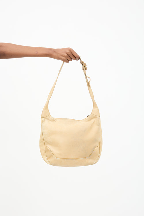 Chanel 1990s Beige Caviar Timeless Shoulder Bag