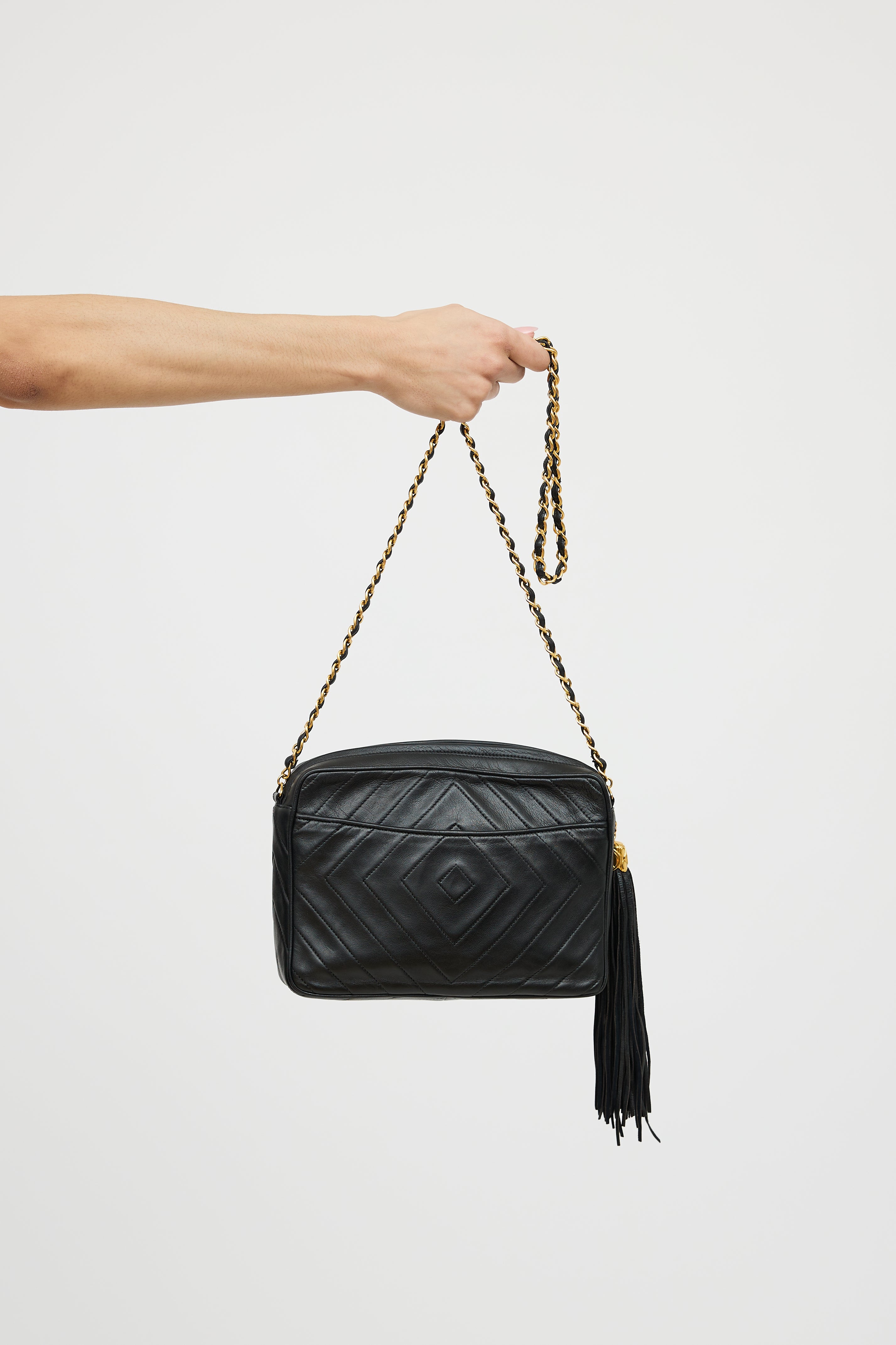 Chanel 1991 Chevron Tassel Camera Bag