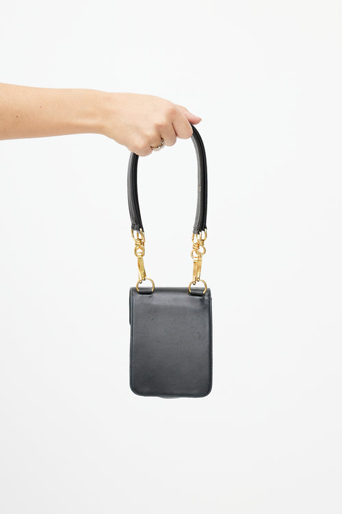 Chanel 1996 Black & Gold Quilted Leather Belt Bag