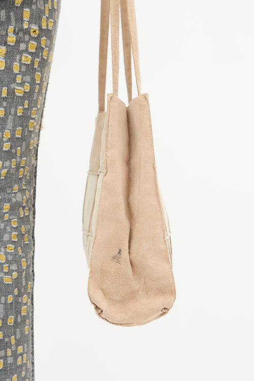 Chanel 2000s Suede Patchwork Tote