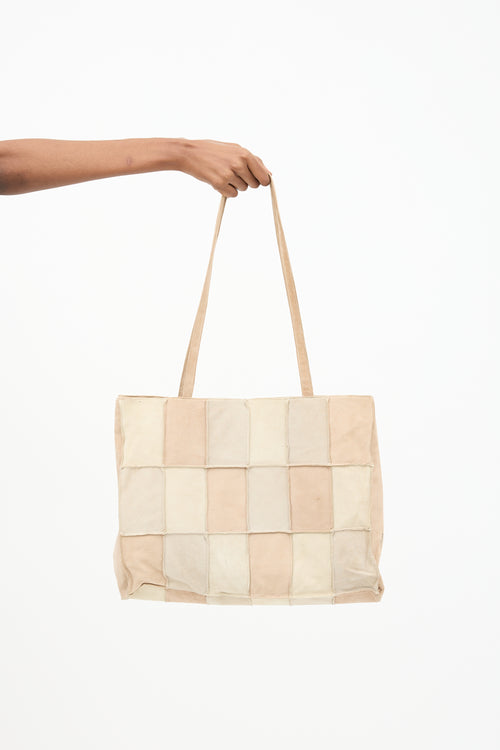 Chanel 2000s Suede Patchwork Tote