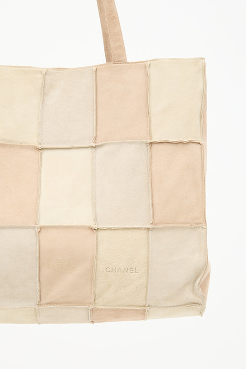 Chanel 2000s Suede Patchwork Tote