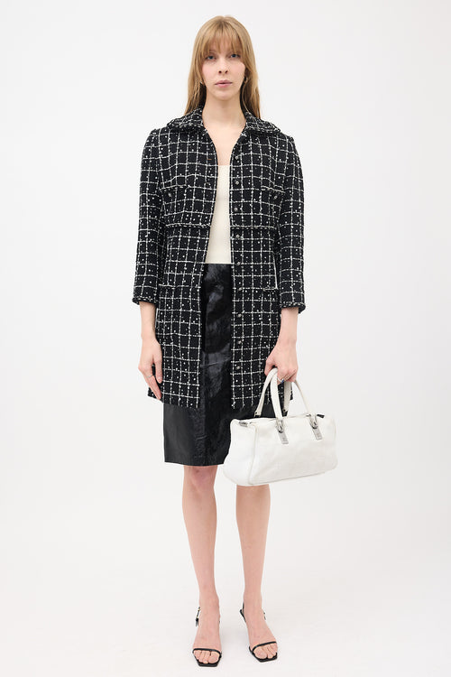 Chanel 2003 Quilted Leather Boston Bag